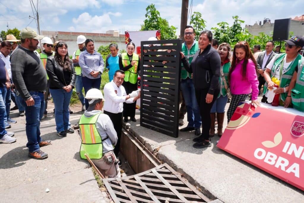 Para prevenir inundaciones, Roberto Solís inicia la rehabilitación de 52 rejillas pluviales en Huejotzingo – Huejotzingo